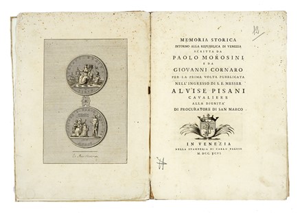  Morosini Paolo : Memoria storica intorno alla Repubblica di Venezia. Storia locale, Storia, Diritto e Politica  Giovanni Cornaro  - Auction Books, autographs & manuscripts - Libreria Antiquaria Gonnelli - Casa d'Aste - Gonnelli Casa d'Aste