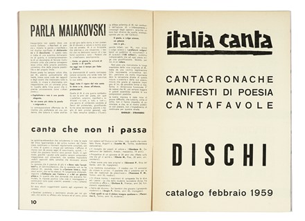 Cantacronache. Nn. 1-3. Musica, Musica, Teatro, Letteratura italiana  Italo Calvino  - Auction Books, autographs & manuscripts - Libreria Antiquaria Gonnelli - Casa d'Aste - Gonnelli Casa d'Aste