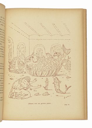  Nemi Orsola [pseud. di Vezzani Flora] : Nel paese della gattafata. Fiaba [...] con 6 disegni fuori testo di Giorgio de Chirico.  Giorgio De Chirico  (Volos, 1888 - Roma, 1978)  - Asta Libri, autografi e manoscritti - Libreria Antiquaria Gonnelli - Casa d'Aste - Gonnelli Casa d'Aste