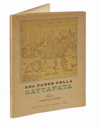  Nemi Orsola [pseud. di Vezzani Flora] : Nel paese della gattafata. Fiaba [...] con 6 disegni fuori testo di Giorgio de Chirico.  Giorgio De Chirico  (Volos, 1888 - Roma, 1978)  - Asta Libri, autografi e manoscritti - Libreria Antiquaria Gonnelli - Casa d'Aste - Gonnelli Casa d'Aste