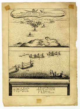  Hendrik Johannes I Verschuring  (Gorinchem, 1627 - 1690) [da] : PRESA DELLA PATRONA DI BISERTA. Veduta quando le 3 Galere di S.A.R. stavano leste p. aspettar le 3 di Bisertà  - Asta Libri, autografi e manoscritti - Libreria Antiquaria Gonnelli - Casa d'Aste - Gonnelli Casa d'Aste