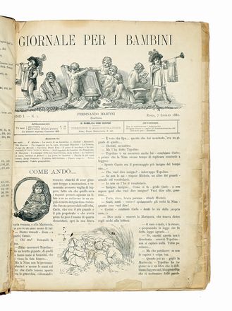  Collodi Carlo : Giornale per i bambini.  - Asta Libri, autografi e manoscritti - Libreria Antiquaria Gonnelli - Casa d'Aste - Gonnelli Casa d'Aste