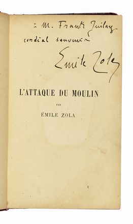 Zola Émile : Dedica autografa su libro Les Soirées de Médan.  - Asta Libri, autografi e manoscritti - Libreria Antiquaria Gonnelli - Casa d'Aste - Gonnelli Casa d'Aste