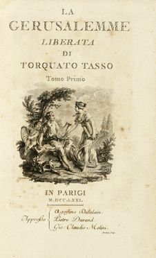  Tasso Torquato : La Gerusalemme Liberata [...]. Tomo primo (-secondo).  Hubert  [..]