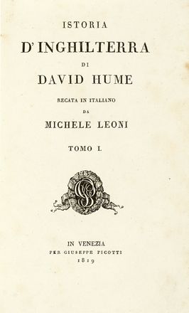  Depping Georges-Bernard : L'Angleterre ou description historique et topographique du Royaume Uni de la Grande Bretagne... Tome I (-III).  David Hume  - Asta Libri, autografi e manoscritti - Libreria Antiquaria Gonnelli - Casa d'Aste - Gonnelli Casa d'Aste