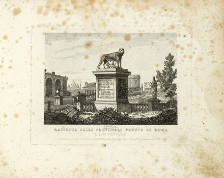  Vasi Mariano : Itinerario istruttivo di Roma o sia Descrizione generale delle opere pi insigni di pittura, scultura e architettura... Tomo I (-II).  - Asta Libri, autografi e manoscritti - Libreria Antiquaria Gonnelli - Casa d'Aste - Gonnelli Casa d'Aste