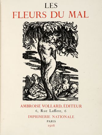  Baudelaire Charles : Les Fleurs du mal. Illustrations [...] sur bois par Emile Bernard. Premir (-seconde) partie. Libro d'Artista, Letteratura francese, Legatura, Collezionismo e Bibliografia, Letteratura, Collezionismo e Bibliografia  Emile Bernard  - Auction Books, autographs & manuscripts - Libreria Antiquaria Gonnelli - Casa d'Aste - Gonnelli Casa d'Aste