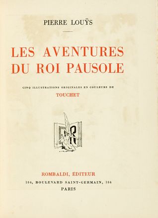  Soulages Gabriel : Le Malheureux petit voyage. Erotica, Figurato, Letteratura francese, Letteratura, Collezionismo e Bibliografia, Letteratura  Pierre Lous  - Auction Books, autographs & manuscripts - Libreria Antiquaria Gonnelli - Casa d'Aste - Gonnelli Casa d'Aste