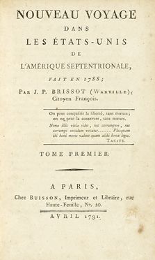  Brissot de Warville Jacques-Pierre : Nouveau voyage dans les tats-Unis de l'Amrique  [..]