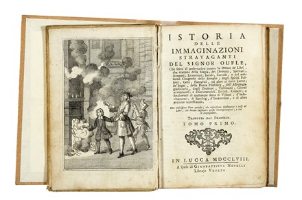 Bordelon Laurent : Istoria delle immaginazioni stravaganti [...] Tomo primo (-secondo).  [..]