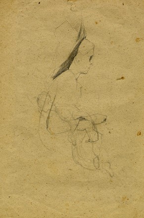  Egisto Ferroni  (Lastra a Signa, 1835 - 1912) : Ritratto di contadina e ritratto  [..]