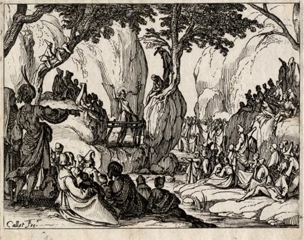 Jacques Callot  (Nancy, 1592 - 1635) : San Giovanni predica nel deserto.  - Asta Arte Antica, Moderna e Contemporanea - PARTE I - Libreria Antiquaria Gonnelli - Casa d'Aste - Gonnelli Casa d'Aste