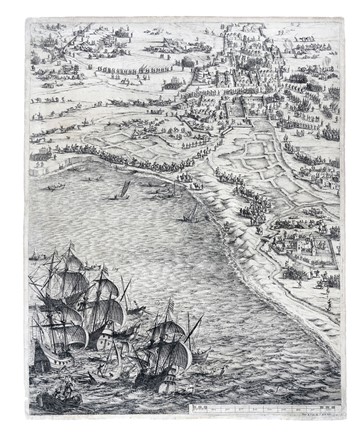  Jacques Callot  (Nancy, 1592 - 1635) : Siège de la Rochelle.  - Asta Arte Antica, Moderna e Contemporanea - PARTE I - Libreria Antiquaria Gonnelli - Casa d'Aste - Gonnelli Casa d'Aste