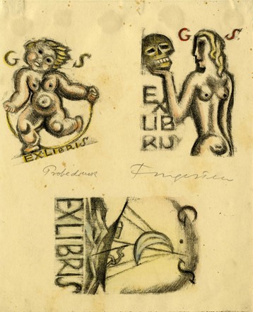  Michel Fingesten  (Buczkowitz, 1883 - Cerisano, 1943) : Lotto composto di 2 ex  [..]