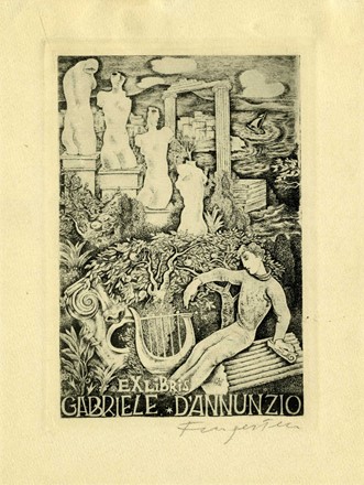  Michel Fingesten  (Buczkowitz, 1883 - Cerisano, 1943) : Lotto composto di 2 ex libris.  - Asta Arte Antica, Moderna e Contemporanea - PARTE II - Libreria Antiquaria Gonnelli - Casa d'Aste - Gonnelli Casa d'Aste