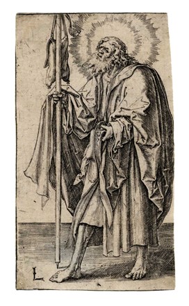  Lucas Van Leyden  (Leida,, 1494 - 1533) : San Giacomo Maggiore / San Filippo.  - Asta Arte Antica, Moderna e Contemporanea - PARTE I - Libreria Antiquaria Gonnelli - Casa d'Aste - Gonnelli Casa d'Aste