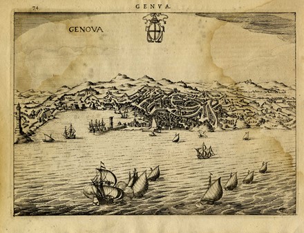  Jodocus Hondius  (Wakken, 1563 - Amsterdam, 1612) : GENUA / GENOVA.  - Asta Arte Antica, Moderna e Contemporanea - PARTE I - Libreria Antiquaria Gonnelli - Casa d'Aste - Gonnelli Casa d'Aste