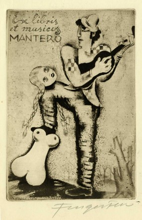  Michel Fingesten  (Buczkowitz, 1883 - Cerisano, 1943) : Lotto composto di 4 ex libris erotici.  - Asta Arte Antica, Moderna e Contemporanea - PARTE II - Libreria Antiquaria Gonnelli - Casa d'Aste - Gonnelli Casa d'Aste