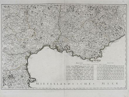  Louis Capitaine  (1803, 1749) : Carte générale de la France [en 180 feuilles] Comprenant la détermination de toutes les Communes, les Routes de Poste, les Rivières Navigables et divisée par départements, arrondissements communaux et Justice de Paix : feuille n° 5 et feuille n° 9  - Asta Arte Antica, Moderna e Contemporanea - PARTE I - Libreria Antiquaria Gonnelli - Casa d'Aste - Gonnelli Casa d'Aste