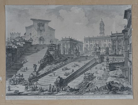  Giovanni Battista Piranesi  (Mogliano Veneto, 1720 - Roma, 1778) : Veduta della Piazza di Monte Cavallo.  - Auction 	Ancient, modern and contemporary art - Libreria Antiquaria Gonnelli - Casa d'Aste - Gonnelli Casa d'Aste