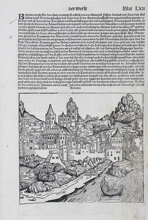  Hartmann Schedel  (Norimberga,, 1440 - 1514) : Bisancium / Bononia.  - Asta Arte Antica, Moderna e Contemporanea - PARTE I - Libreria Antiquaria Gonnelli - Casa d'Aste - Gonnelli Casa d'Aste