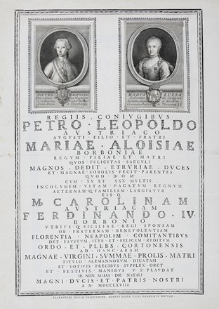  Anonimo del XIX secolo : Anacreontica dedicata dai pastori accademici Rozzi a Maria Luisa Giuseppa Infanta di Spagna Regina reggente d'Etruria in occasione della sua visita.  - Asta Arte Antica, Moderna e Contemporanea - PARTE I - Libreria Antiquaria Gonnelli - Casa d'Aste - Gonnelli Casa d'Aste