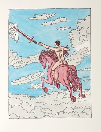  Evangelista Giovanni : Apocalisse. Illustrata da Giorgio De Chirico.  Giorgio De Chirico  (Volos, 1888 - Roma, 1978)  - Asta Libri a stampa dal XVI al XX secolo [ASTA A TEMPO - PARTE II] - Libreria Antiquaria Gonnelli - Casa d'Aste - Gonnelli Casa d'Aste