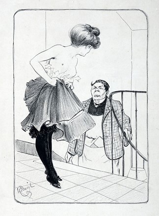  Autori vari : Lotto composto di 13 disegni francesi.  Achille Deveria  (Parigi, 1800 - 1857), Henry Gerbault  (Parigi, 1863 - Roscoff, 1930), Eugène Carrière  (Gourney-Sur-Marne, 1849 - Parigi, 1906), Sigismond Ferdinand Bach  (Stoccarda, 1859 - Compiègne, 1952)  - Asta Arte Moderna e Contemporanea [ASTA A TEMPO - PARTE II] - Libreria Antiquaria Gonnelli - Casa d'Aste - Gonnelli Casa d'Aste