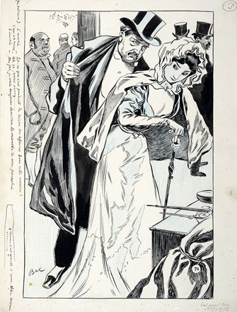  Autori vari : Lotto composto di 13 disegni francesi.  Achille Deveria  (Parigi, 1800 - 1857), Henry Gerbault  (Parigi, 1863 - Roscoff, 1930), Eugène Carrière  (Gourney-Sur-Marne, 1849 - Parigi, 1906), Sigismond Ferdinand Bach  (Stoccarda, 1859 - Compiègne, 1952)  - Asta Arte Moderna e Contemporanea [ASTA A TEMPO - PARTE II] - Libreria Antiquaria Gonnelli - Casa d'Aste - Gonnelli Casa d'Aste