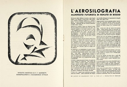  Marinetti Filippo Tommaso : Renato Di Bosso aerosilografo aeropittore aeroscultore futurista. Futurismo, Arte  - Auction Libri a stampa dal XVI al XX secolo [ASTA A TEMPO - PARTE II] - Libreria Antiquaria Gonnelli - Casa d'Aste - Gonnelli Casa d'Aste