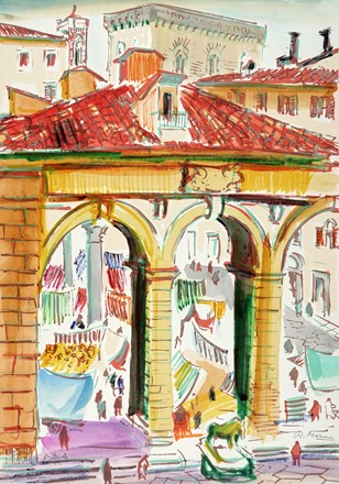 Rodolfo Marma  (Firenze, 1923 - 1998) : Lotto composto di 4 incisioni a tema Firenze.  Piero Vignozzi  - Asta Arte Moderna e Contemporanea [ASTA A TEMPO - PARTE II] - Libreria Antiquaria Gonnelli - Casa d'Aste - Gonnelli Casa d'Aste