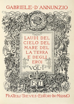  D'Annunzio Gabriele : Lotto composto di 7 opere di Gabriele D'Annunzio.  - Asta Libri a stampa dal XVI al XX secolo [ASTA A TEMPO - PARTE II] - Libreria Antiquaria Gonnelli - Casa d'Aste - Gonnelli Casa d'Aste