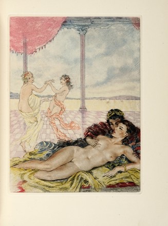  Louÿs Pierre : Les poemes antiques [...] illustres de quinze gravures en couleurs d'Edouard Chimot.  Edouard Chimot  (Lilla, 1880 - Parigi, 1959)  - Asta Libri a stampa dal XVI al XX secolo [ASTA A TEMPO - PARTE II] - Libreria Antiquaria Gonnelli - Casa d'Aste - Gonnelli Casa d'Aste