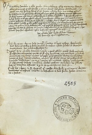  de Sancto Concordio Bartholomaeus : Summa de casibus conscientiae [...]. Religione  - Auction Autographs and manuscripts, Futurism, Modern editions and Art books [I PART] - Libreria Antiquaria Gonnelli - Casa d'Aste - Gonnelli Casa d'Aste