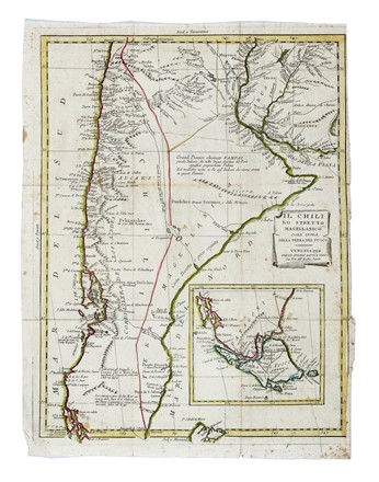  Antonio Zatta  (Venezia, 1757 - 1797) : Il Chili lo Stretto Magellanico coll'Isola della Terra del Fuoco / Nuova Guinea e Nuova Galles ed isole adiacenti.  - Asta Arte antica, Orientalia e Cartografia [ASTA A TEMPO - PARTE I] - Libreria Antiquaria Gonnelli - Casa d'Aste - Gonnelli Casa d'Aste