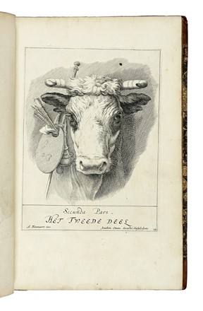  Bloemaert Abraham : Eerste beginselen der teken-kunst, vervattende in haar veelerlei oogen, neusen, monden, ooren, als meede natuurlyke beweegingen van hoofden, troniën, handen, voeten, armen, beenen, enz. Arte  - Auction Books from XV to XIX Century [II Part] - Libreria Antiquaria Gonnelli - Casa d'Aste - Gonnelli Casa d'Aste