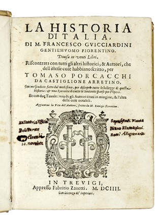  Beregan Nicol� : Historia delle guerre d'Europa dalla comparsa dell'armi ottomane nell'Hungheria l'anno 1683 [...] Parte prima (-seconda). Storia, Storia, Diritto e Politica  Francesco Guicciardini  - Auction Books from XV to XIX Century [II Part] - Libreria Antiquaria Gonnelli - Casa d'Aste - Gonnelli Casa d'Aste