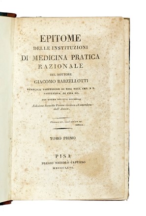  Gazola Giuseppe : Il mondo inganato da falsi medici e disingannato... Medicina  Arcangelo Spedalieri, Giacomo Barzellotti, Antonio Catellacci  - Auction Books from XV to XIX Century [II Part] - Libreria Antiquaria Gonnelli - Casa d'Aste - Gonnelli Casa d'Aste