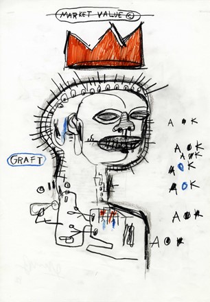  Jean-Michel Basquiat  (New York, 1960 - 1988) : Untitled (Graft).  - Asta Arte Moderna e Contemporanea [Parte II] - Libreria Antiquaria Gonnelli - Casa d'Aste - Gonnelli Casa d'Aste