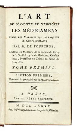  Vitet Louis : Trait de la sangsue mdicinale. Medicina  Antoine Francois Fourcroy  - Auction Books from XV to XIX Century [II Part] - Libreria Antiquaria Gonnelli - Casa d'Aste - Gonnelli Casa d'Aste