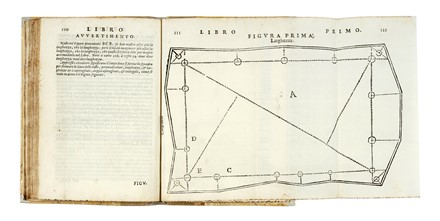  Cattaneo Girolamo : Dell'arte del misurare [...]. Libri due. Nel primo s'insegna a misurar, & partir'i [...] Nel secondo a misurar le muraglie, imbottar grani, vini, fieni, & strami; co'l liuellar l'acque, & altre cose necessarie a gli agrimensori. Libro primo (-secondo).  - Asta Libri a stampa dal XV al XIX secolo [Parte II] - Libreria Antiquaria Gonnelli - Casa d'Aste - Gonnelli Casa d'Aste