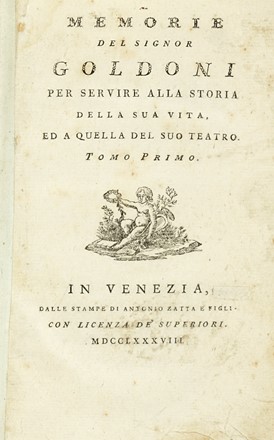  Goldoni Carlo : Opere teatrali [...] con rami allusivi. Tomo Primo (-quadragesimoquarto). Memorie. Tomo primo (-terzo). Teatro, Letteratura italiana, Musica, Teatro, Spettacolo, Letteratura  Pietro Antonio Novelli  (Venezia, 1729 - 1804), Giuliano Zuliani  - Auction Books from XV to XIX Century [II Part] - Libreria Antiquaria Gonnelli - Casa d'Aste - Gonnelli Casa d'Aste