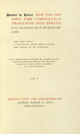  Balzac Honoré (de) : [Complete works] now for the first time completely translated into English [...] by G. Burnham Ives. Vol 1 (-53). Letteratura francese, Tipografi e Stampatori, Legatura, Letteratura, Collezionismo e Bibliografia, Collezionismo e Bibliografia  Ives Burnham  - Auction Books from XV to XIX Century [II Part] - Libreria Antiquaria Gonnelli - Casa d'Aste - Gonnelli Casa d'Aste