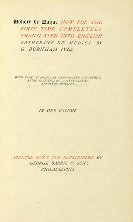  Balzac Honoré (de) : [Complete works] now for the first time completely translated into English [...] by G. Burnham Ives. Vol 1 (-53). Letteratura francese, Tipografi e Stampatori, Legatura, Letteratura, Collezionismo e Bibliografia, Collezionismo e Bibliografia  Ives Burnham  - Auction Books from XV to XIX Century [II Part] - Libreria Antiquaria Gonnelli - Casa d'Aste - Gonnelli Casa d'Aste