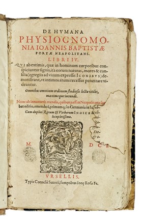  Della Porta Giovan Battista : De humana physiognomonia [...] Libri 4.  - Asta Libri a stampa dal XV al XIX secolo [Parte II] - Libreria Antiquaria Gonnelli - Casa d'Aste - Gonnelli Casa d'Aste