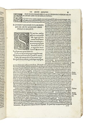  Ovidius Naso Publius : De arte amandi et de remedio amoris cum comento. Incunabolo, Classici, Collezionismo e Bibliografia, Letteratura  Bartolomeo Merula  - Auction Books from XV to XIX Century [II Part] - Libreria Antiquaria Gonnelli - Casa d'Aste - Gonnelli Casa d'Aste