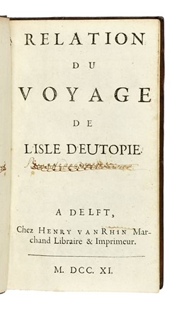  Lefebvre Franois : Relation du Voyage de l?Isle d'Eutopie. Storia, Geografia e viaggi, Scienze politiche, Storia, Diritto e Politica, Storia, Diritto e Politica  - Auction Books from XV to XIX Century [II Part] - Libreria Antiquaria Gonnelli - Casa d'Aste - Gonnelli Casa d'Aste