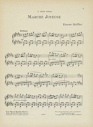  Halffter Ernesto : Marche Joyeuse / 1925. Copertina illustrata da Salvador Dal. Musica, Musica, Teatro, Spettacolo  - Auction Autographs and manuscripts, Futurism, Modern editions and Art books [I PART] - Libreria Antiquaria Gonnelli - Casa d'Aste - Gonnelli Casa d'Aste