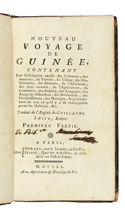  Smith William : Nouveau voyage de Guinée... Premiere (-seconde) partie.  Jean Baptiste Le Mascrier  - Asta Libri a stampa dal XV al XIX secolo [Parte II] - Libreria Antiquaria Gonnelli - Casa d'Aste - Gonnelli Casa d'Aste