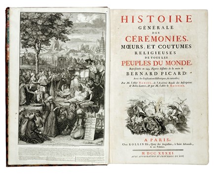  Picart Bernard : Histoire générale des Cérémonies, moeurs, et costumes religieuses de tous les peuples du monde...  Antoine Banier  (1673 - 1741), Jean Baptiste Le Mascrier  - Asta Libri a stampa dal XV al XIX secolo [Parte II] - Libreria Antiquaria Gonnelli - Casa d'Aste - Gonnelli Casa d'Aste
